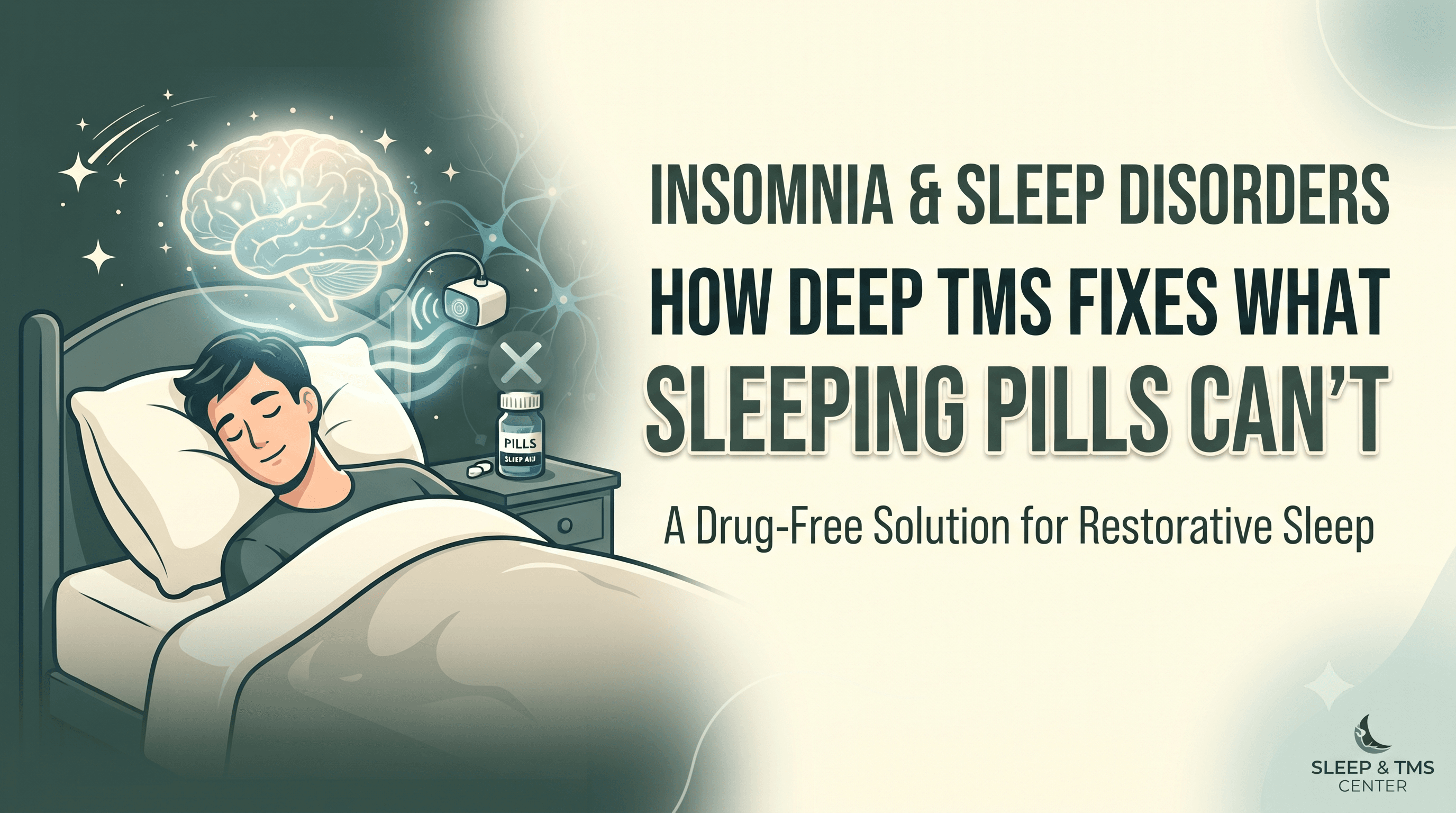 Insomnia & Sleep Disorders: How Deep TMS Fixes What Sleeping Pills Can't